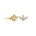 Crystal Fan Stud Earrings
