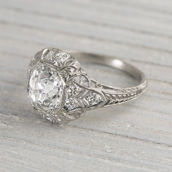 Elegant Crystalline Silver Ring