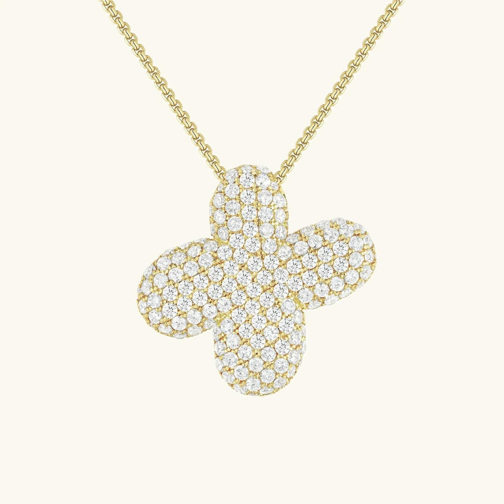 Bubble Initial Crystals Necklace