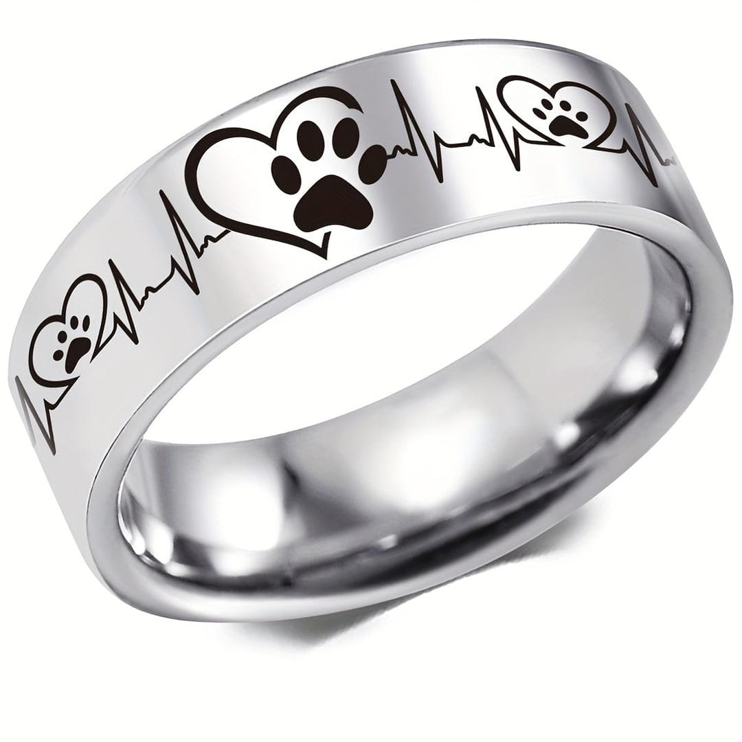 'Forever In My Heart' Silver Band Ring
