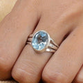 Sea Blue Zirconia Ring