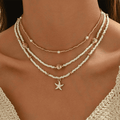 Seaside Starfish Beaded Layer Necklace
