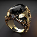 Midnight Baroque Onyx Statement Ring