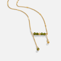 Arizona Green Bead Tassel Necklace