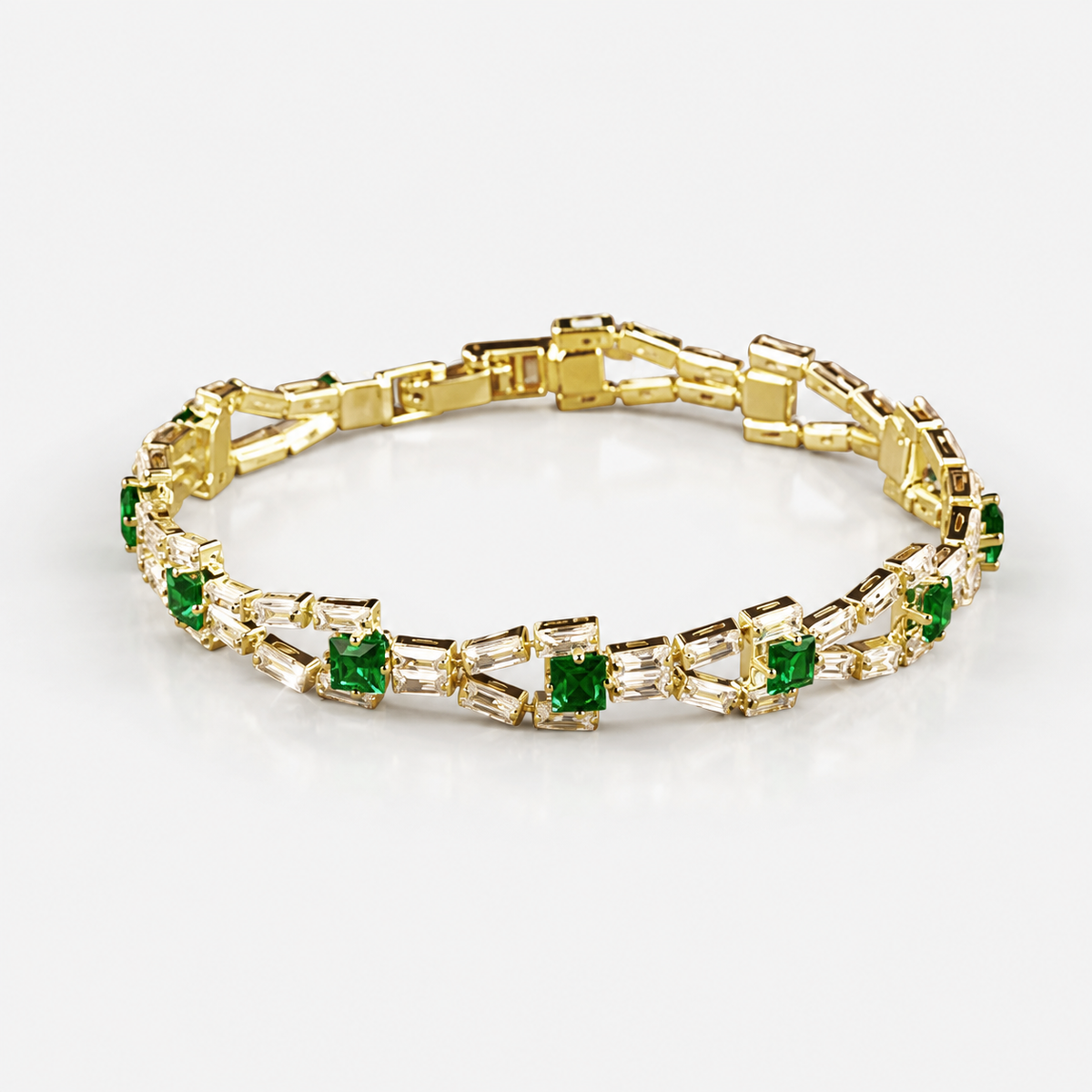 Baguette Royale Emerald Bracelet