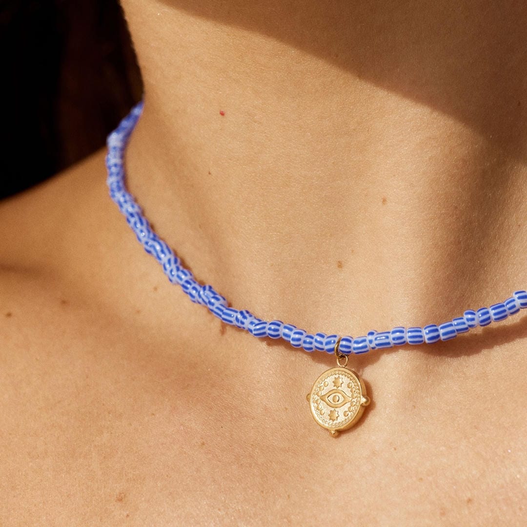 Modern Hera Vintage Bead Choker