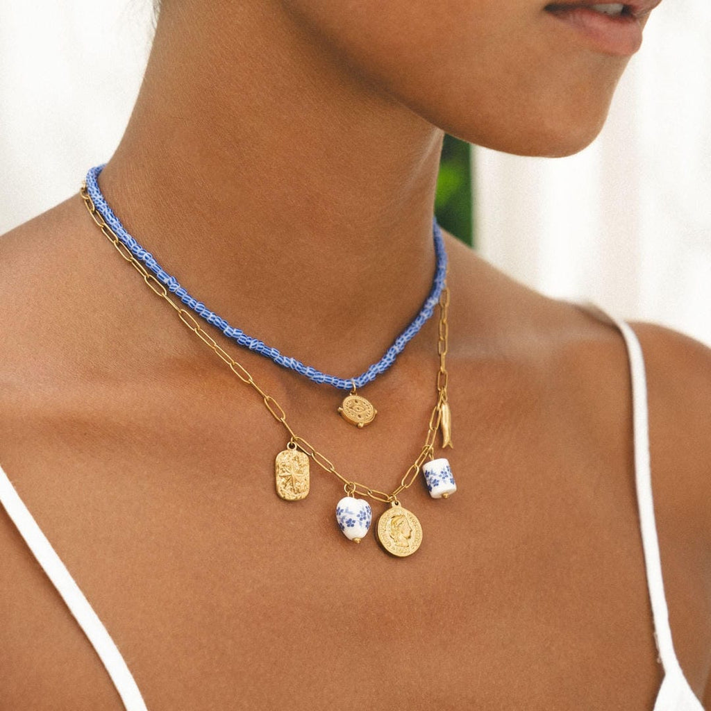 Modern Hera Vintage Bead Choker