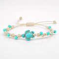 Bohemian Turtle Beaded Rope Bracelet