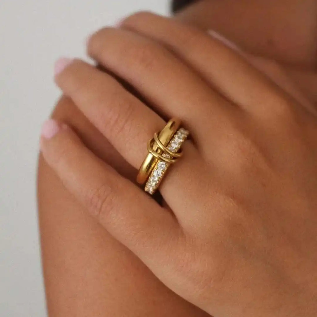Dazzling Multi Layer Alison Crystals Ring