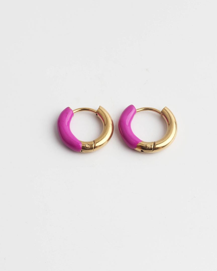 Happy Colorful Hoop Earrings