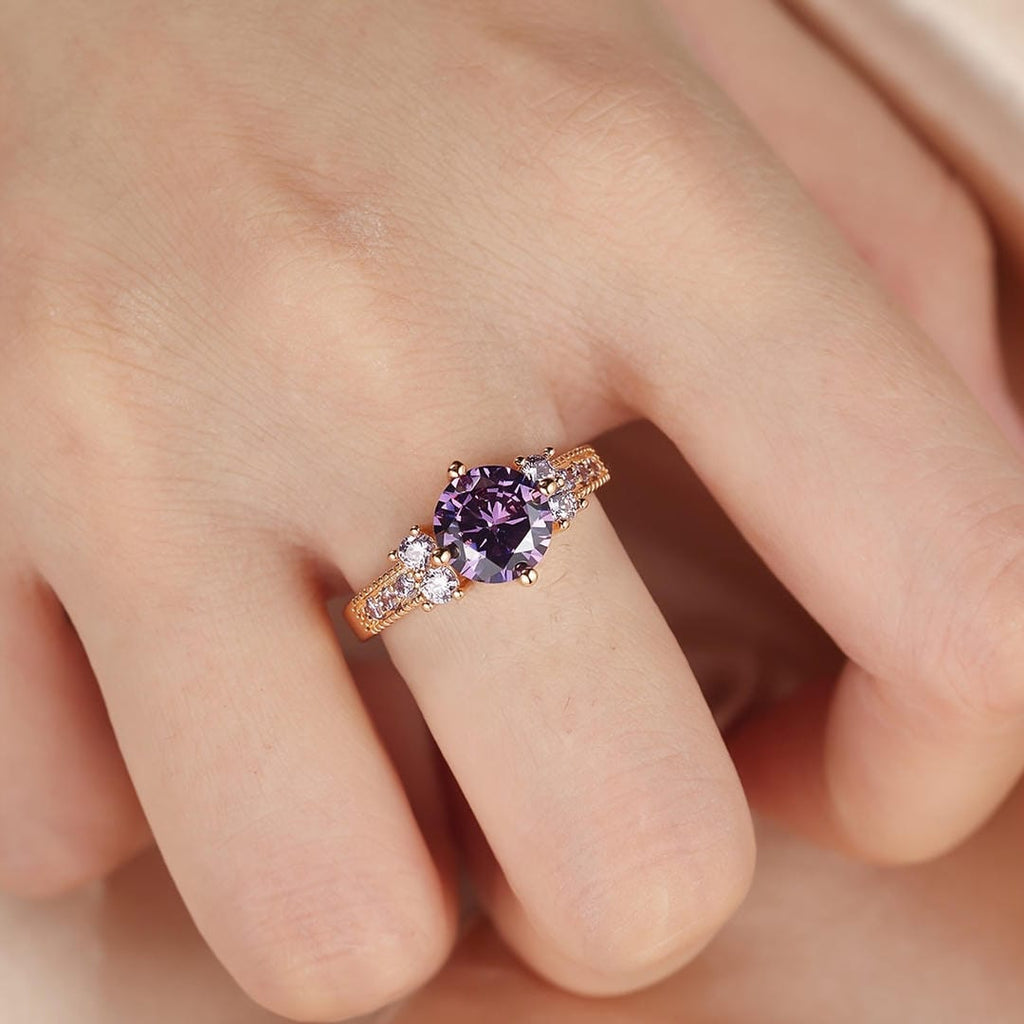 Royal Round Solitaire Accent Ring