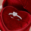 Heart Halo Crystal Promise Ring