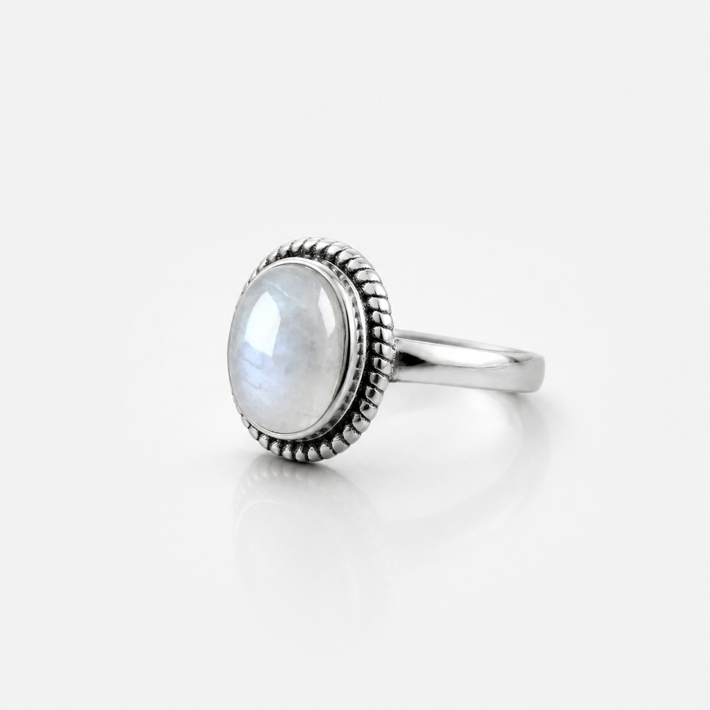 Classic Silver Rope Oval Ring