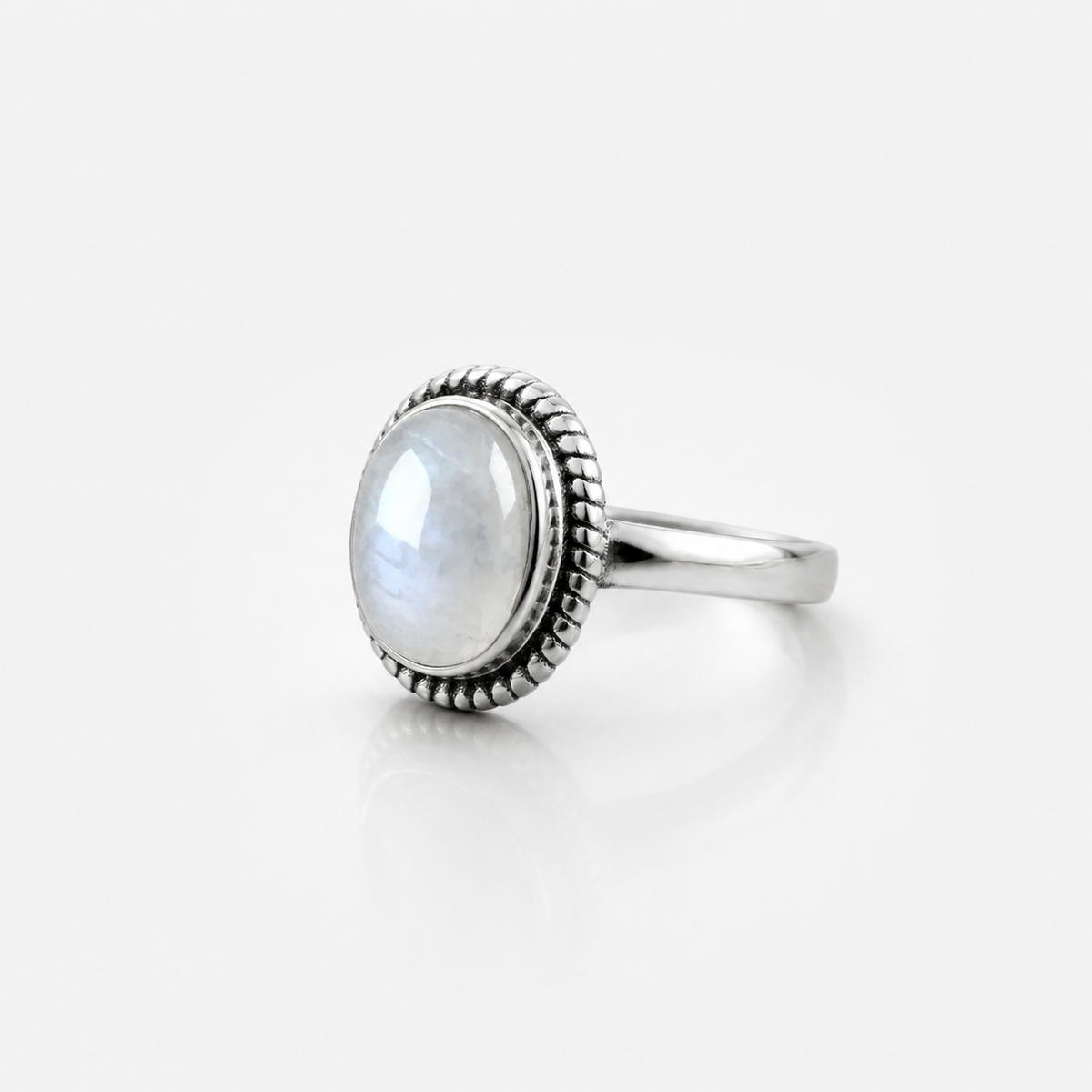 Classic Silver Rope Oval Ring