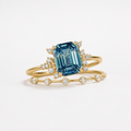 Crystal Blue Shine Ring Set