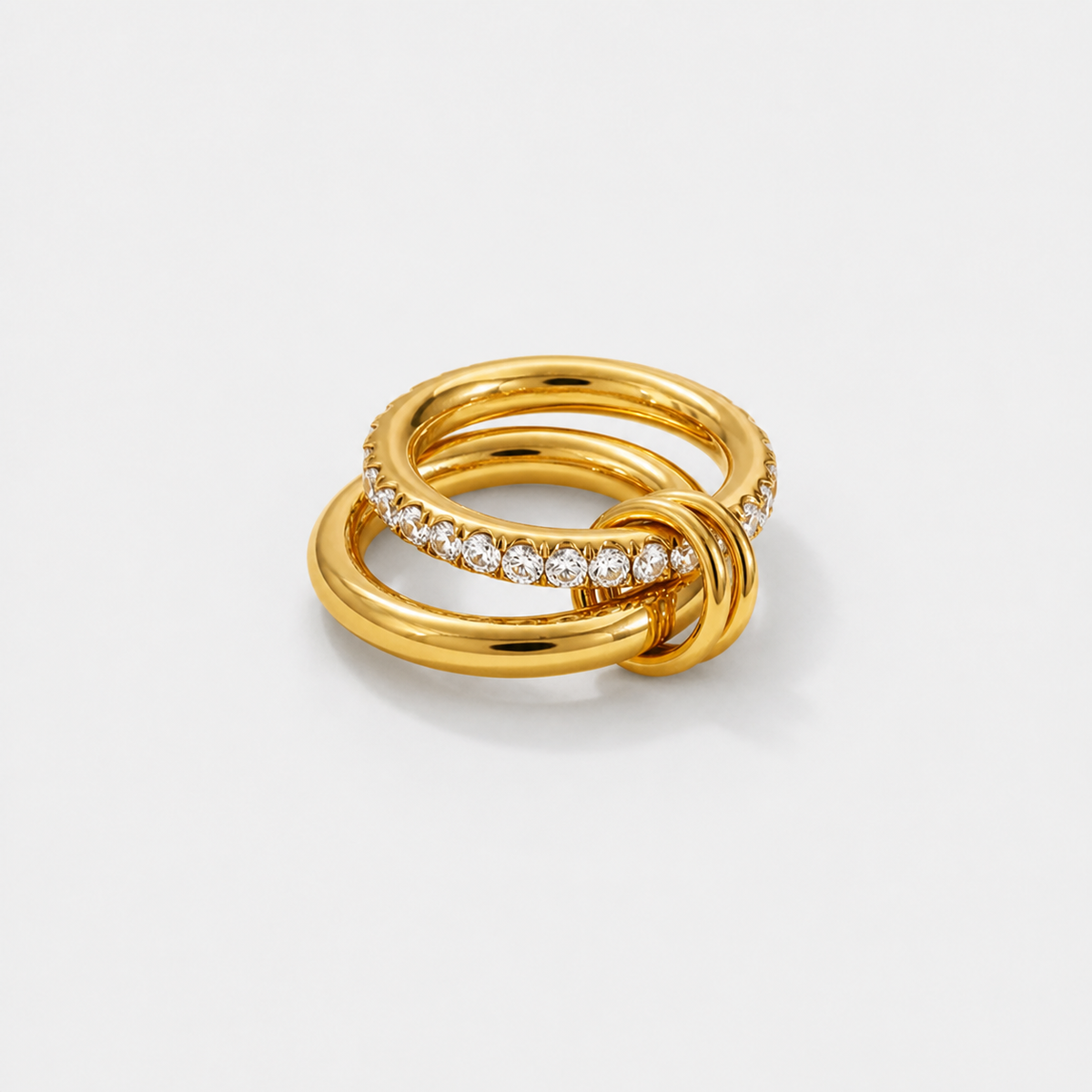 Dazzling Multi Layer Alison Crystals Ring