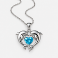 Dolphin Love Silver Necklace