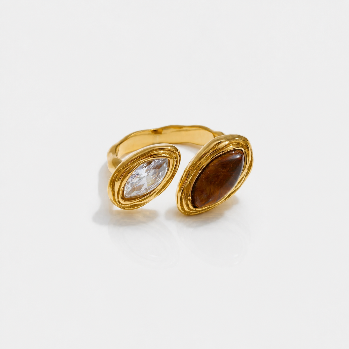 Double Marquise Bypass Ring