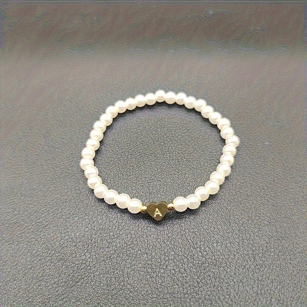 A-Z Pearl Beaded Bracelet
