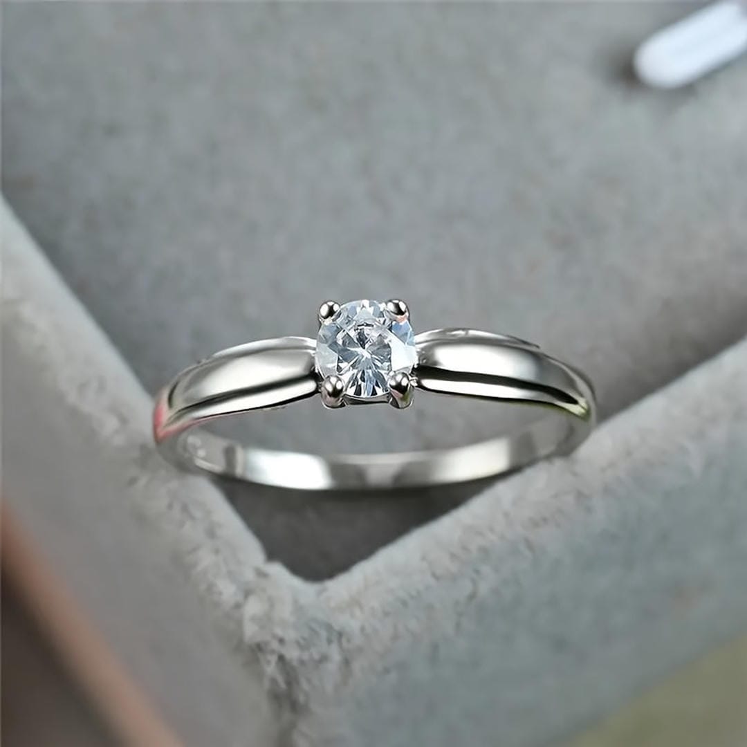 Classic Round Solitaire Promise Ring