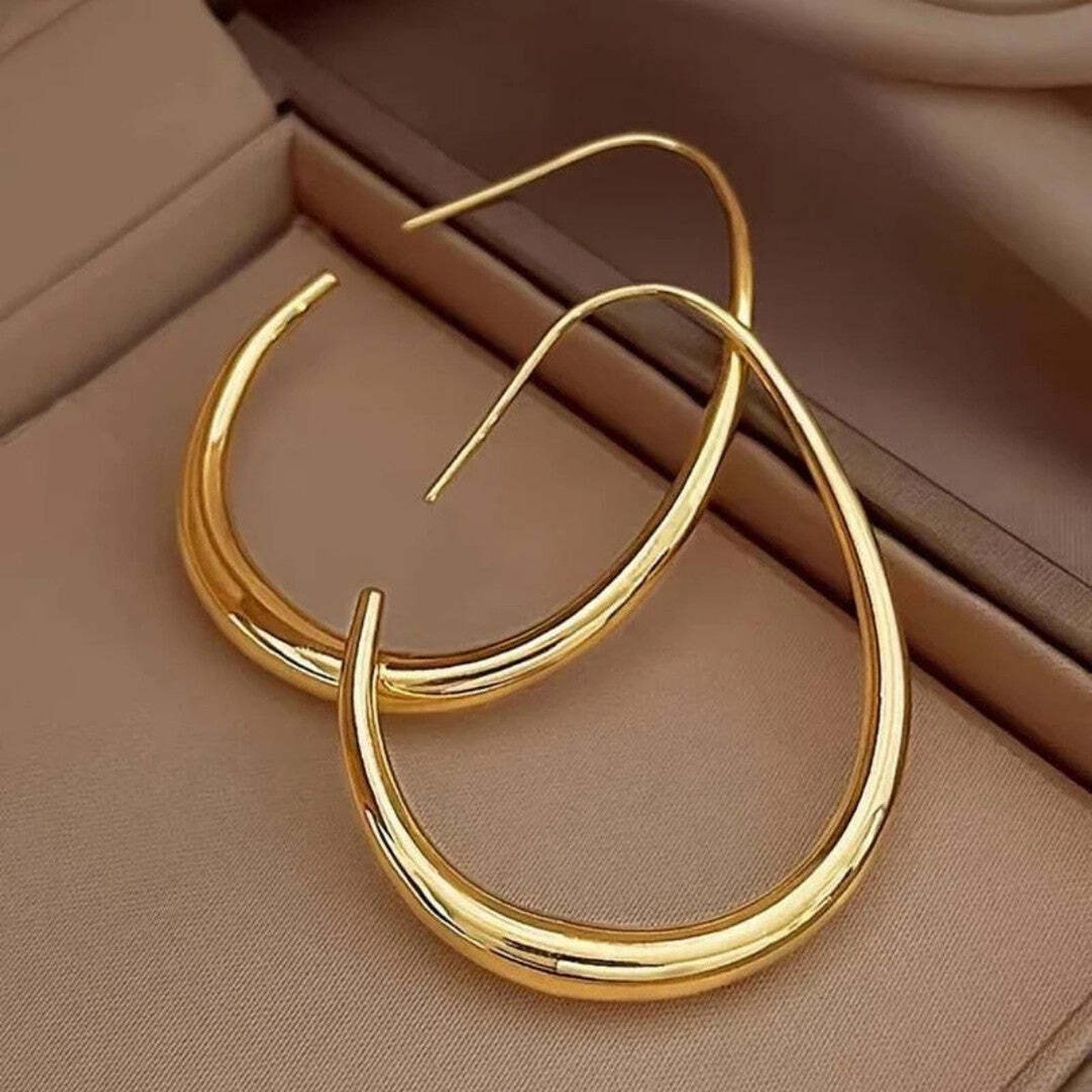 Vintage Golden Hoop Earrings