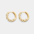 Pearl Hoop Gold Earrings