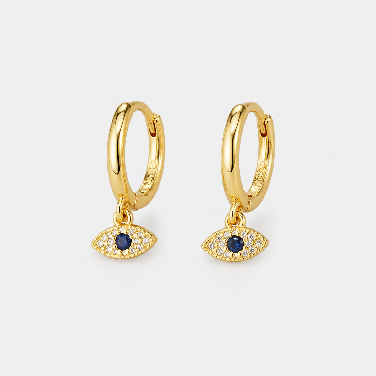 Eye Drop Gold Earrings