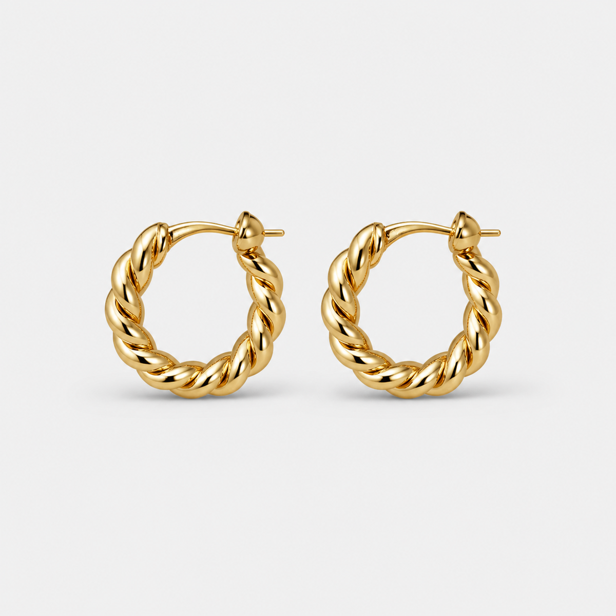 Gold Twist Earrings