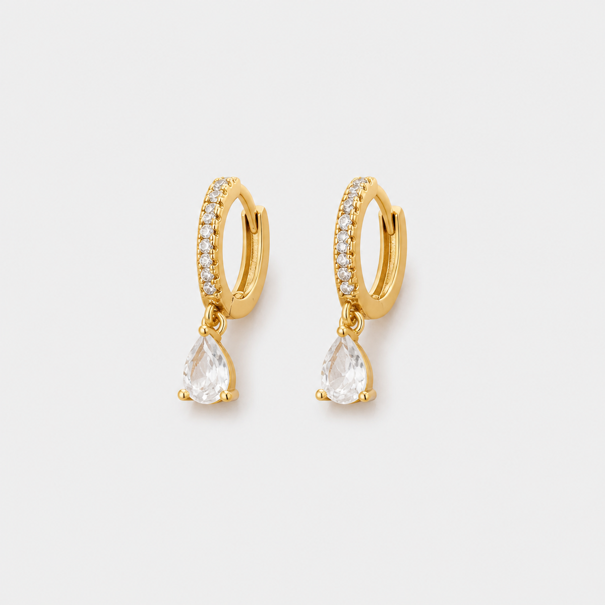 Crystal Gold Earrings