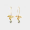 Jade Pearl & Petal Drop Earrings