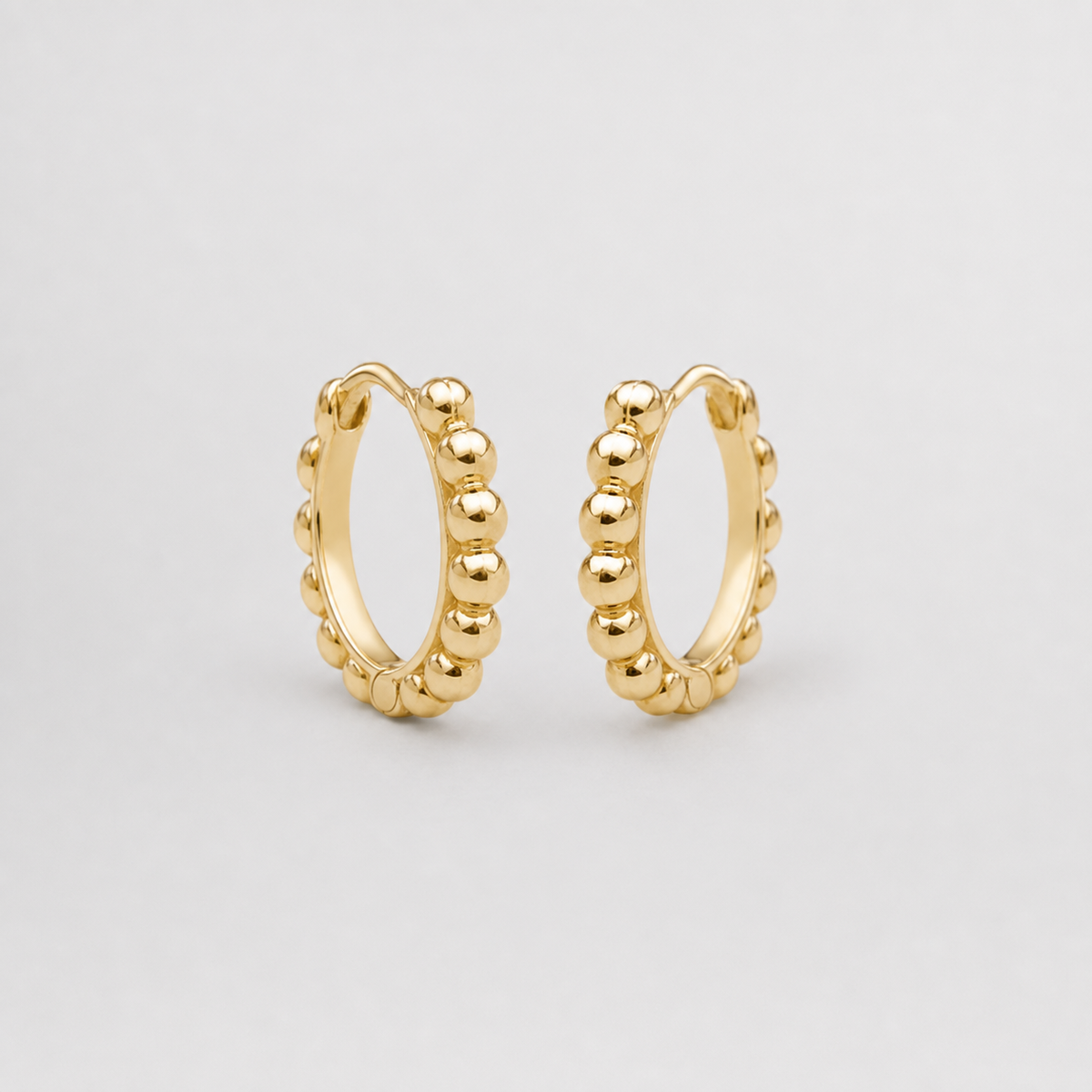 Hinged Bubble Hoops Gold or Silver