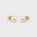 Minimal Pearl Stud Earrings
