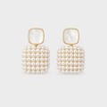 Beaded Pearl Cluster Drops