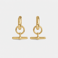 Everyday Gold Bar Hoop Earrings