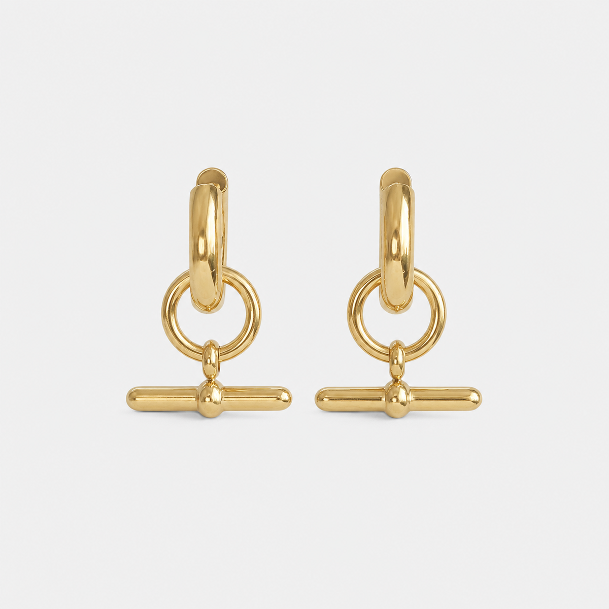 Everyday Gold Bar Hoop Earrings