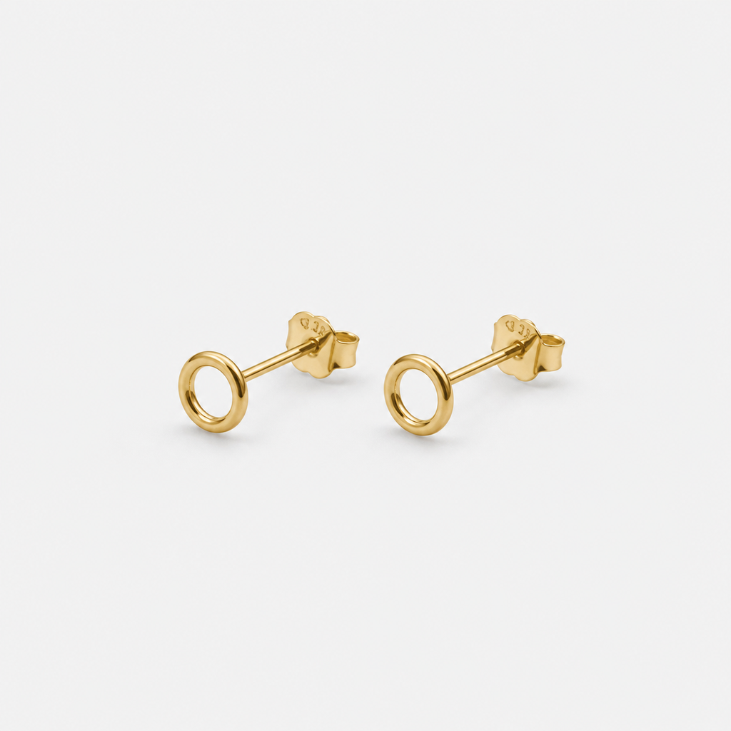 Micro Circle Studs Gold or Silver