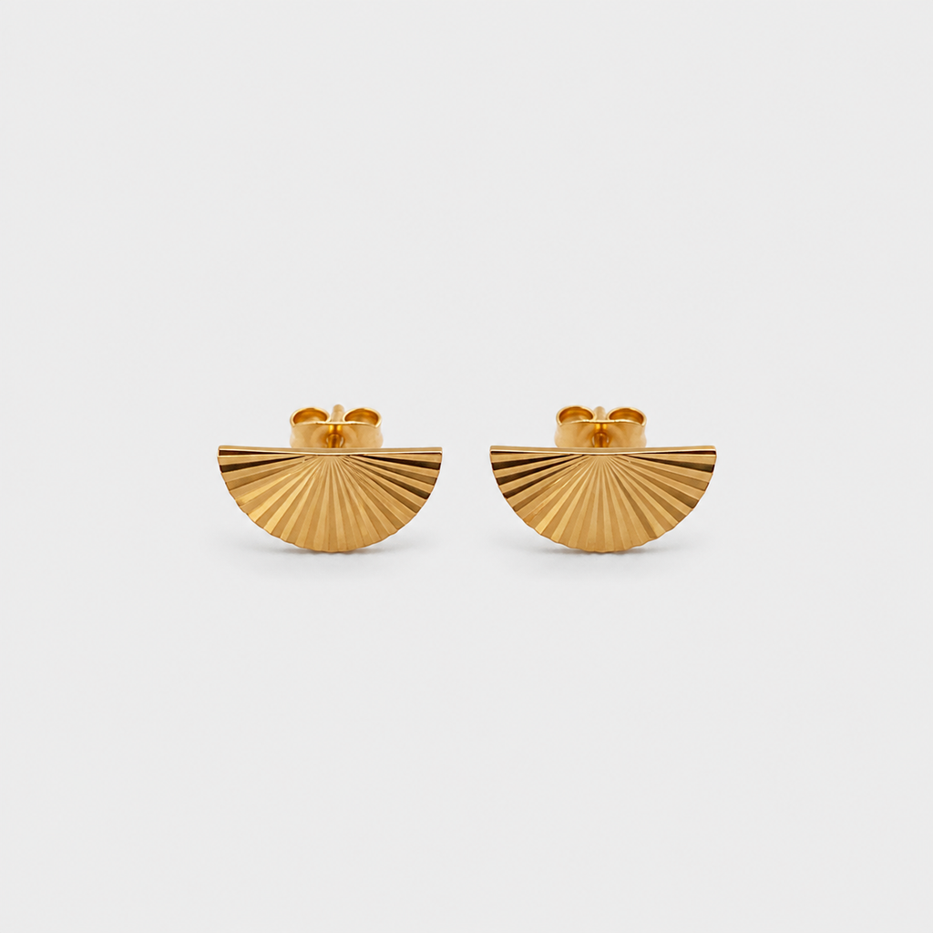 Everyday Gold Sunrise Crescent Studs