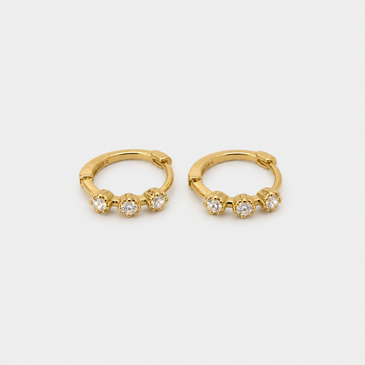 Vienna Stone Huggie Hoops