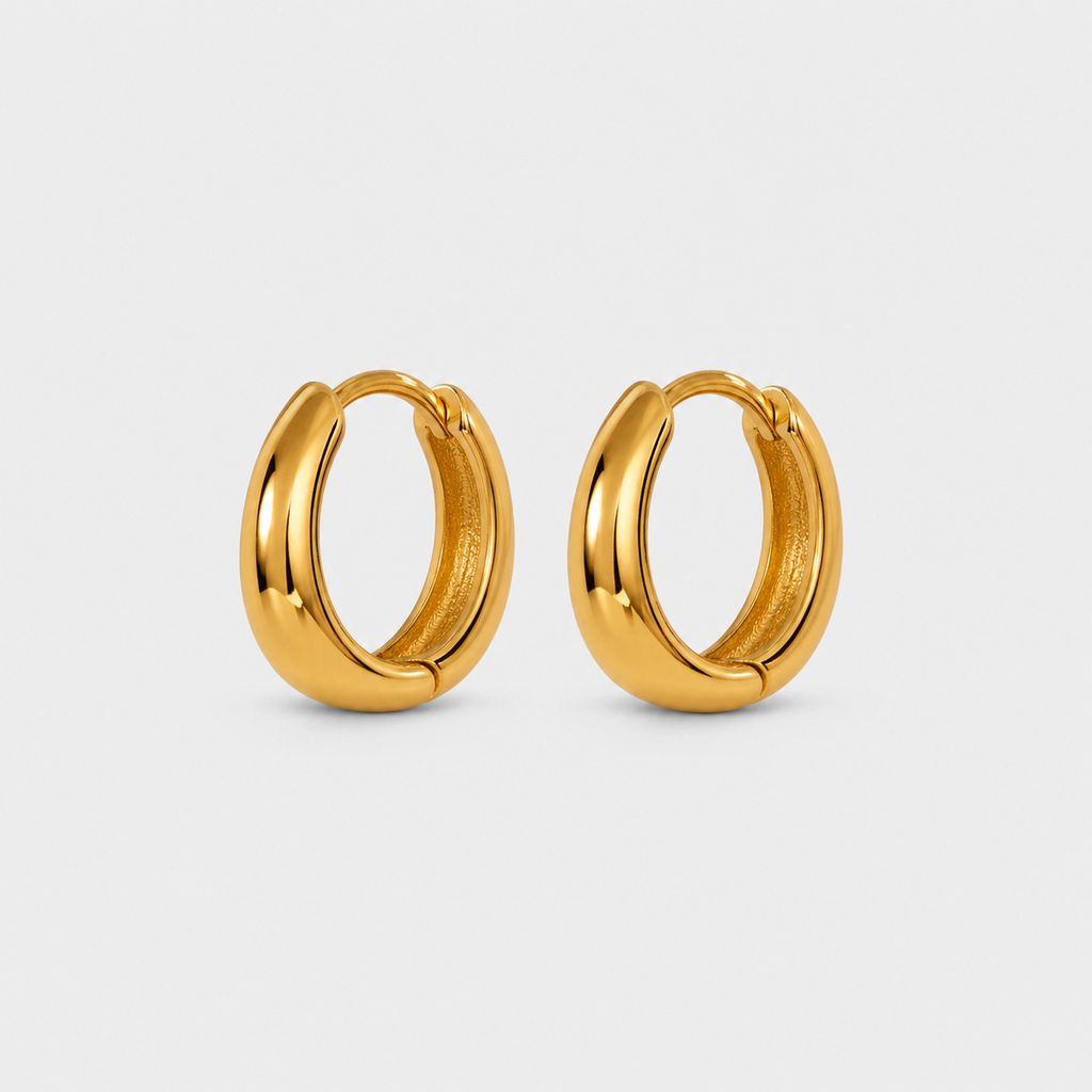 Classic Minimal Wide Hoop Earrings