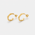 Everyday Gold Hexagon Hoop Earrings