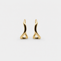 Gold Abstract Wave Hoops