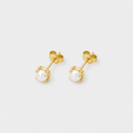 Gold Pearl Studs Small