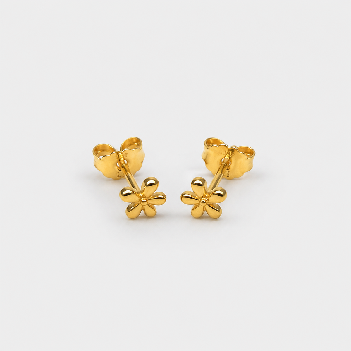 Gold or Silver Flower Studs