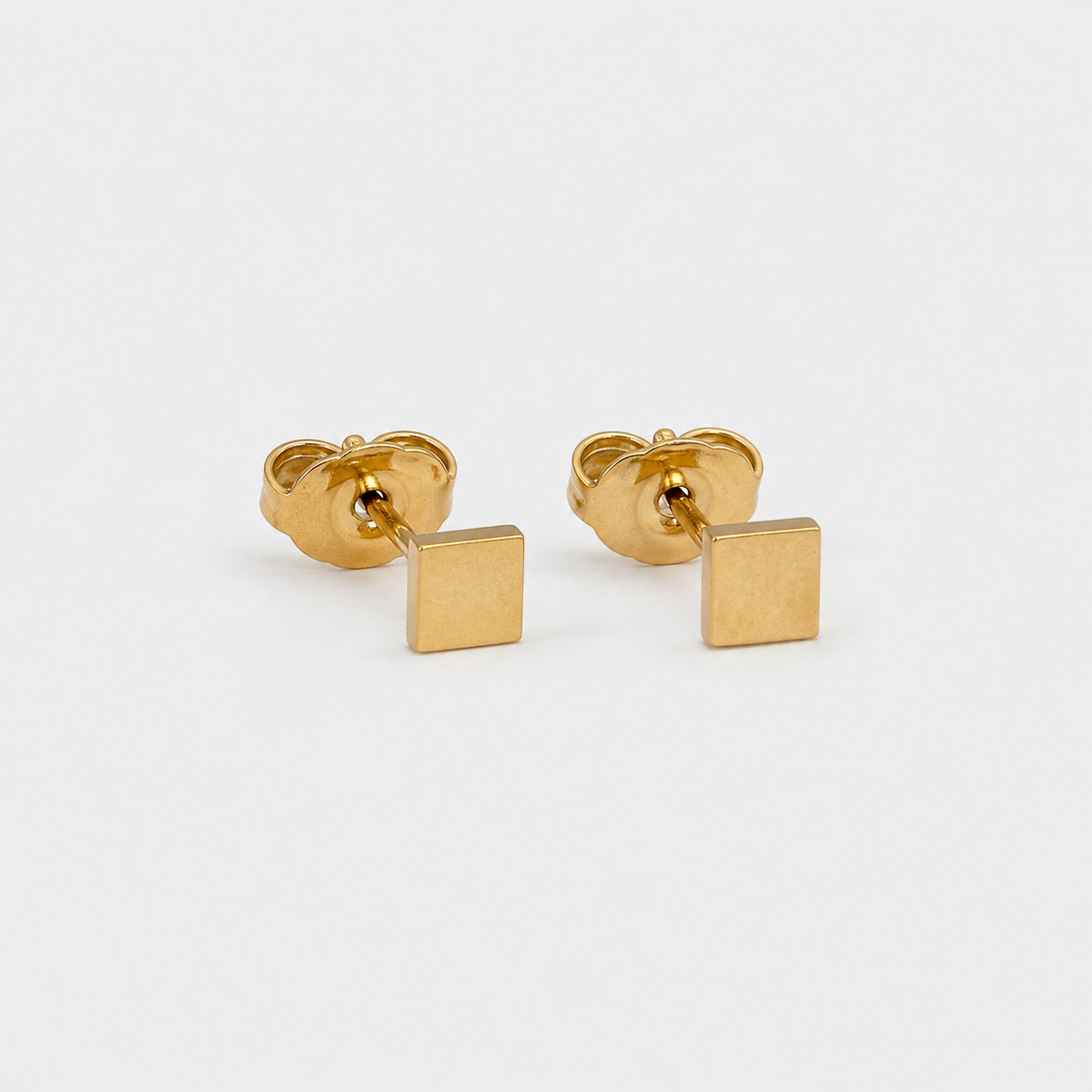 Everyday Square Studs Gold Silver