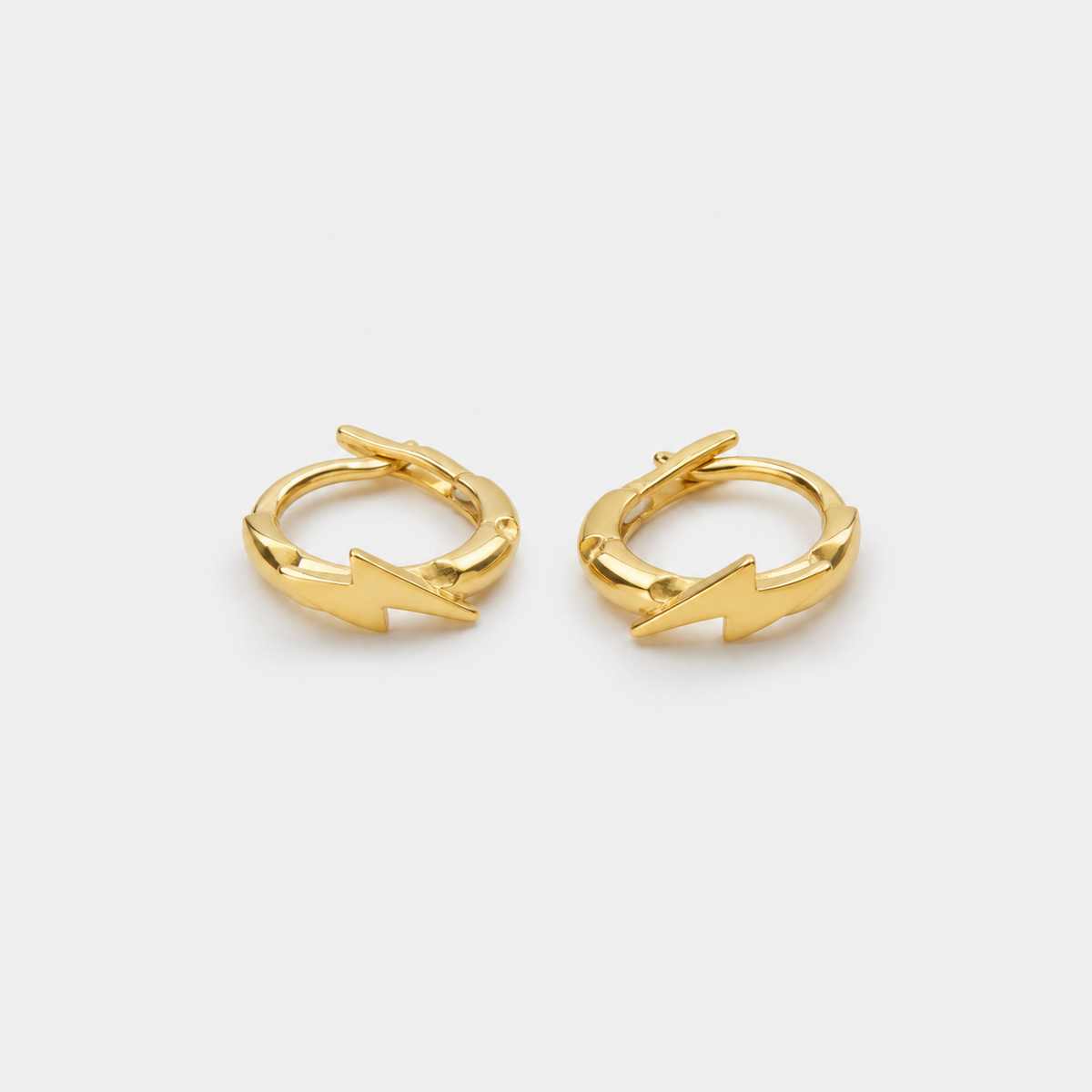 Lightning Bolt Micro Hoops