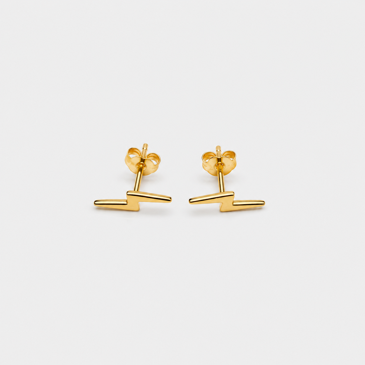 Minimal Plain Lightning Studs Earrings