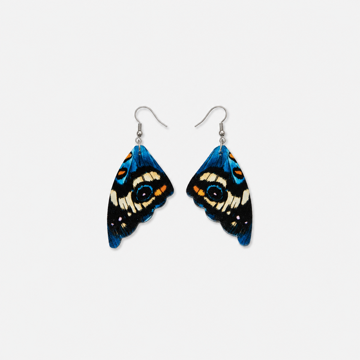 Midnight Blue Butterfly Wing Earrings