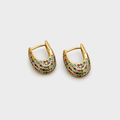 Chic Colorful Crystal Inlay Earrings