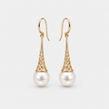 Gold Vintage Pearl Earrings