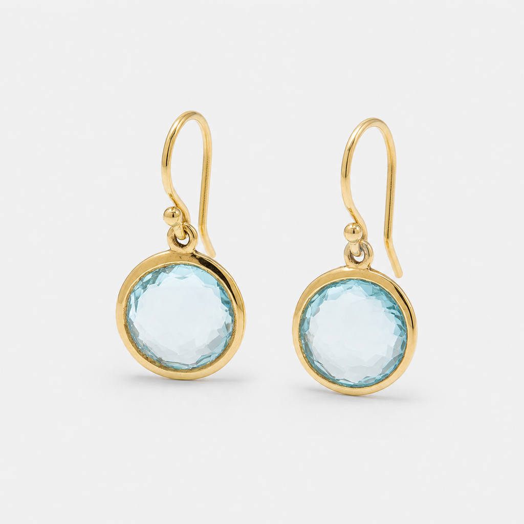 Vintage Blue Crystal Earrings